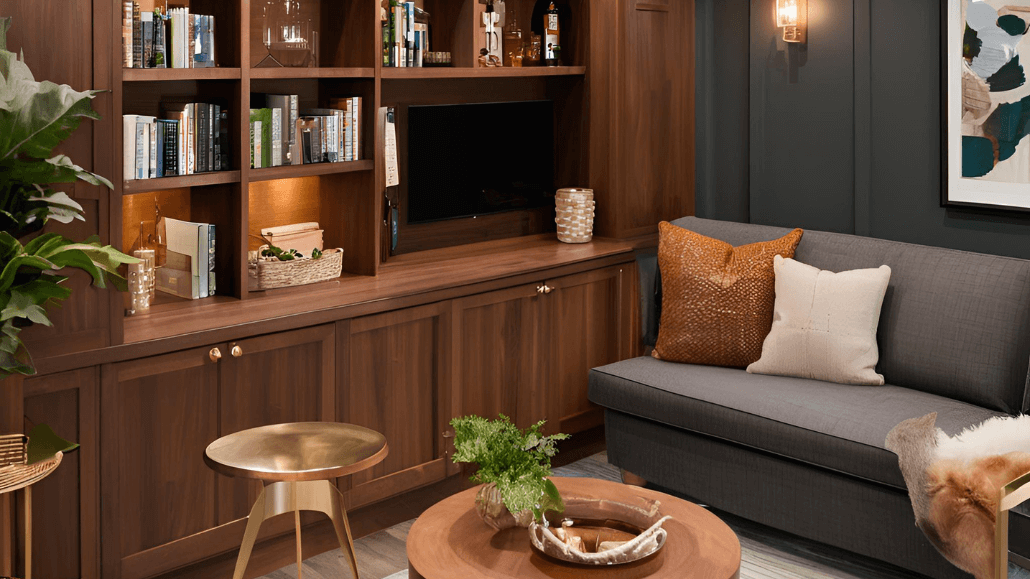 The Basement How Walnut Cabinets Can Transform Your Basement