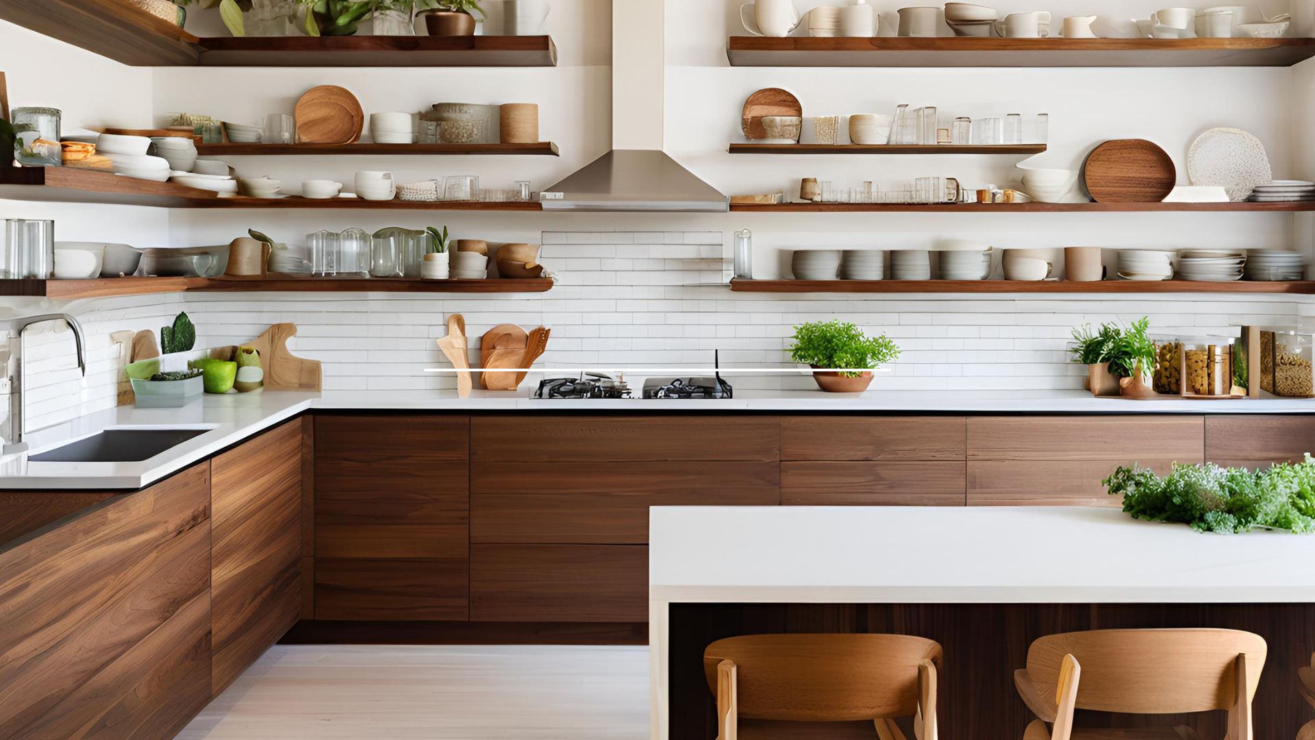 Open Shelving for an Airy Feel