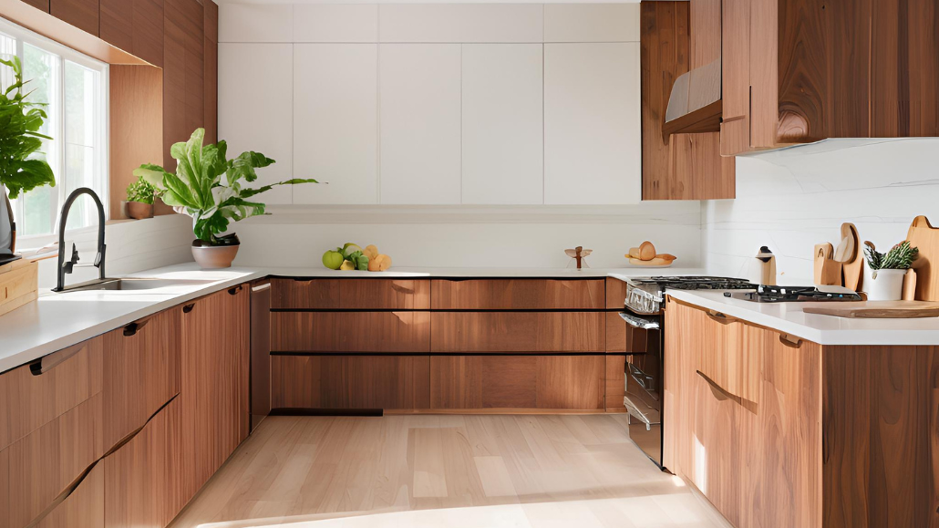 Pre-Made Walnut Cabinets