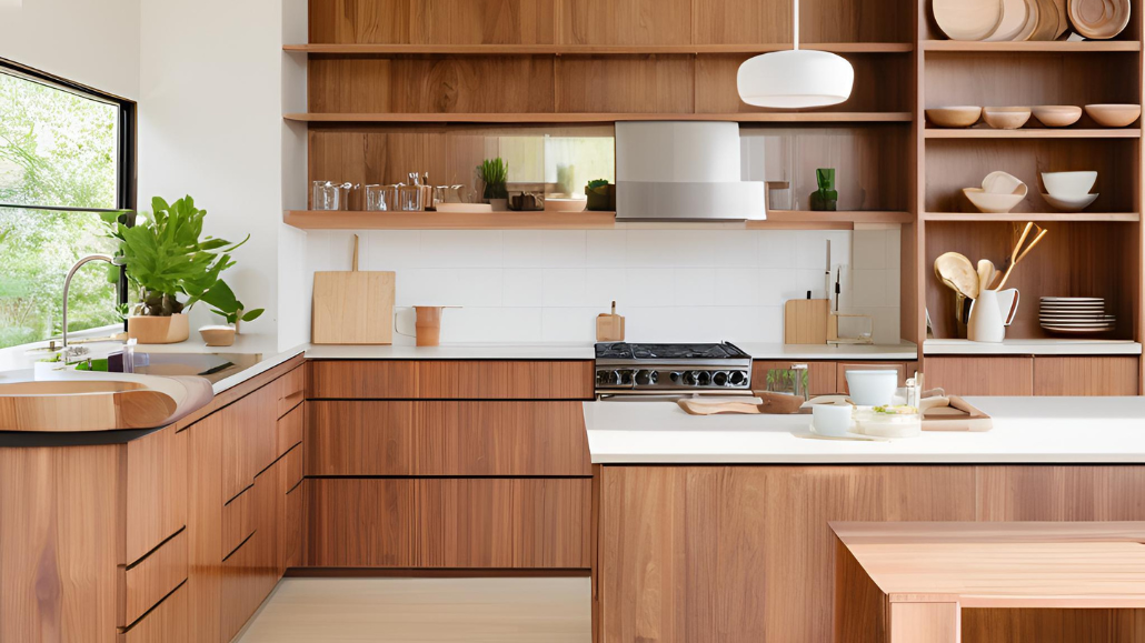 Walnut and Open Shelving – A Perfect Pair